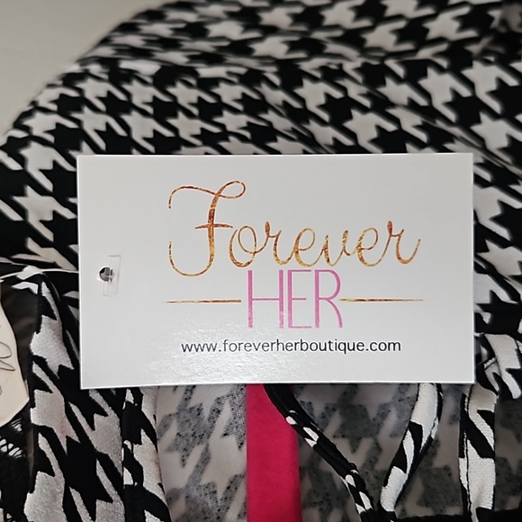 Hounds Tooth Print Dress - Picture 4 of 5